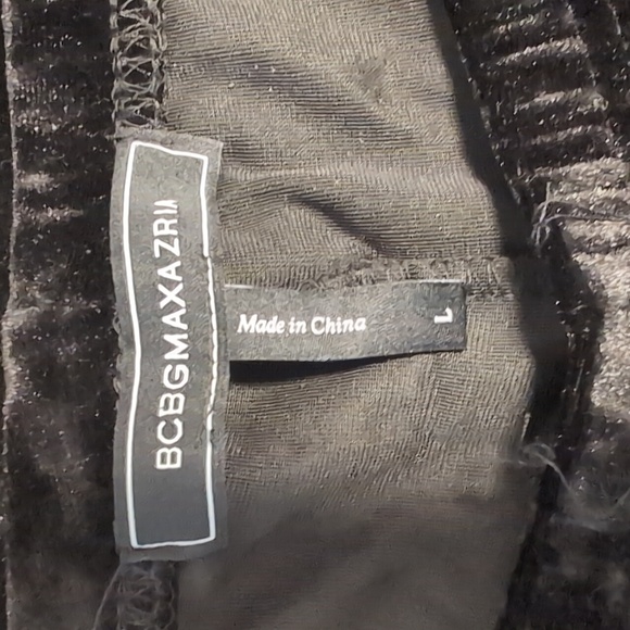 BCBGMaxAzria Black Velvet Pajama Set with Spaghetti Straps - Picture 5 of 7